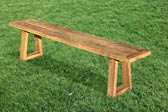 Banc sense respatller fet de fusta d'acàcia