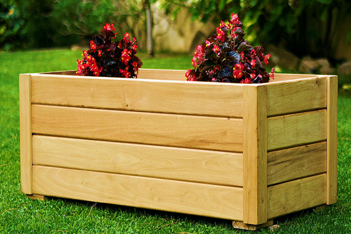 Jardinera rectangular para exterior