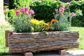 Jardinera recatangular rústica pequeña