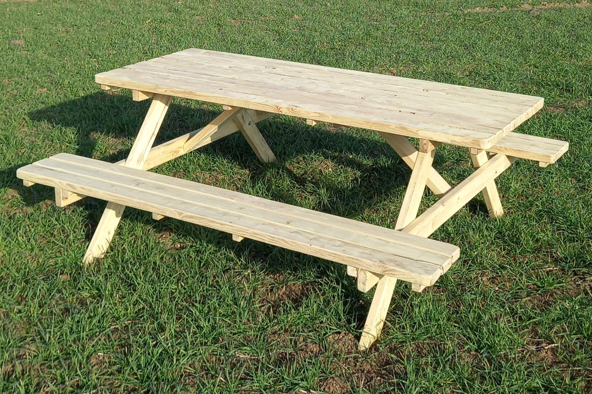 Taula de pícnic de fusta d'acàcia per a l’exterior