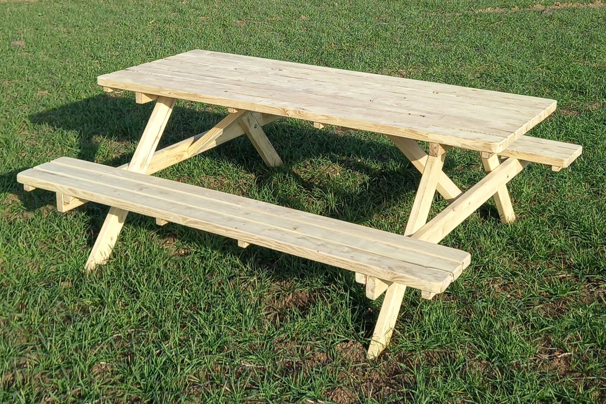 Mesa de pícnic en madera de acacia para exterior