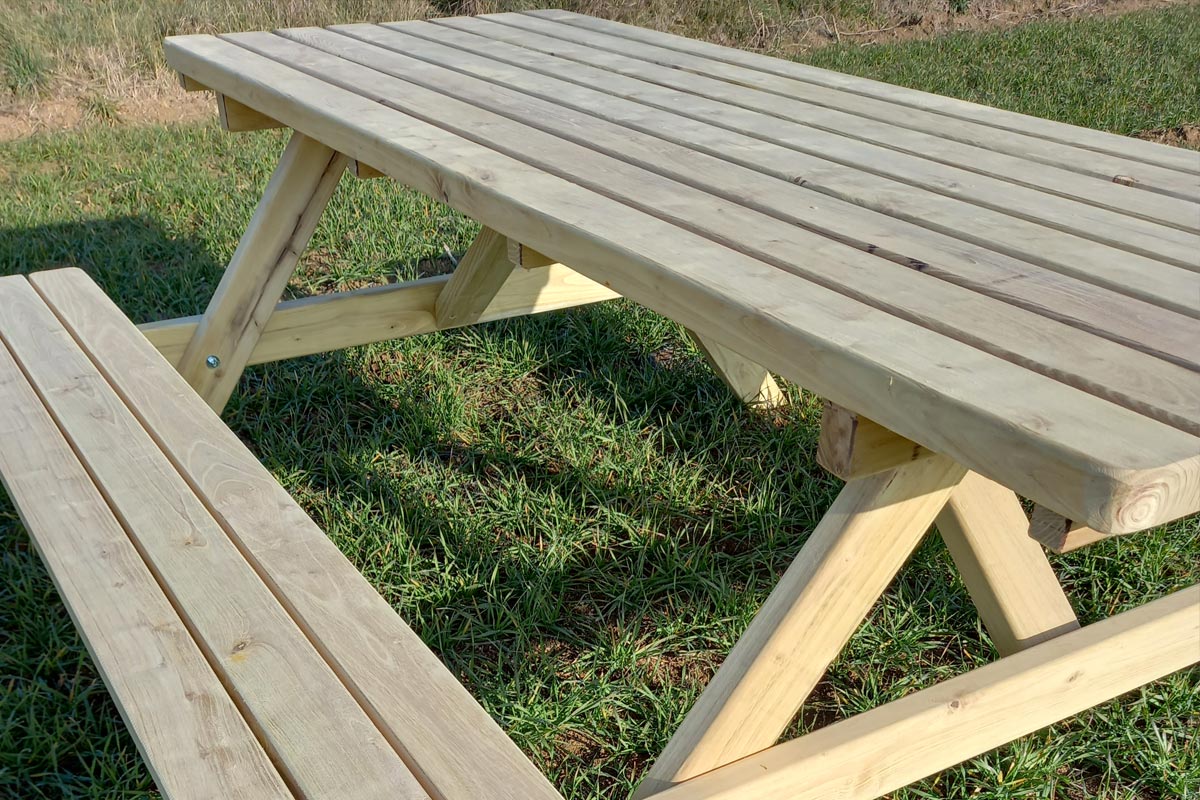 Mesa de Pícnic en Madera de Acacia para Exterior