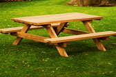 Taula de pícnic infantil de fusta d'acàcia per a l’exterior