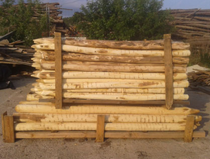 Postes descortezados o pelados