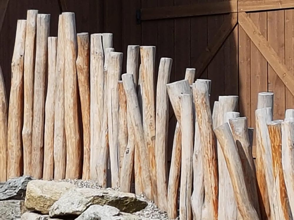 Separador de troncos de madera para casa residencial