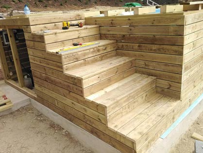 Tarima de madera de acacia