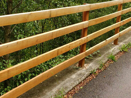 Valla tablas y puntales estilo recto